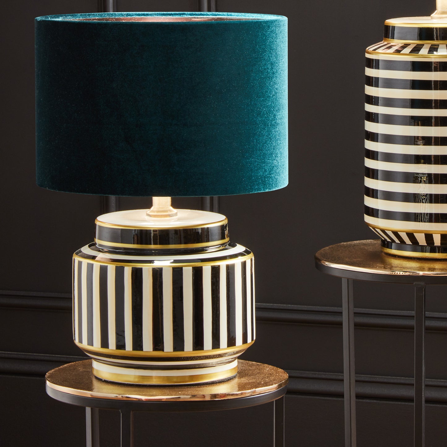 Bow 40cm Forest Green Velvet Cylinder Shade