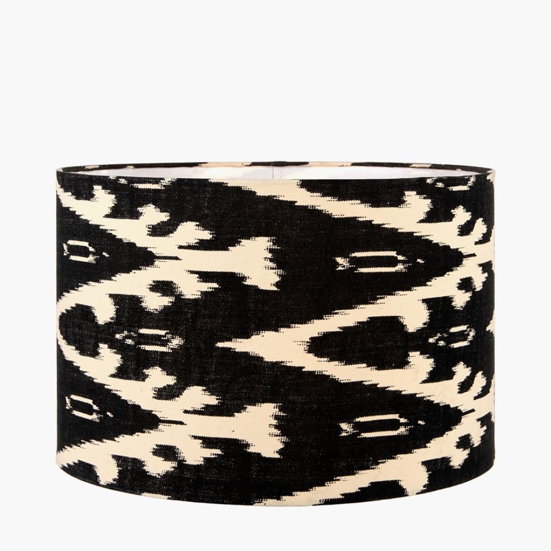Lars 35cm Black Ikat Drum Shade