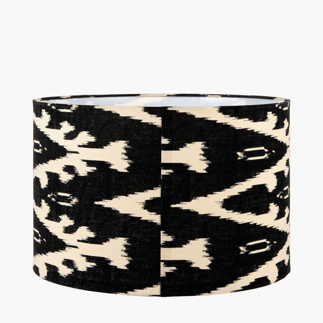 Lars 35cm Black Ikat Drum Shade