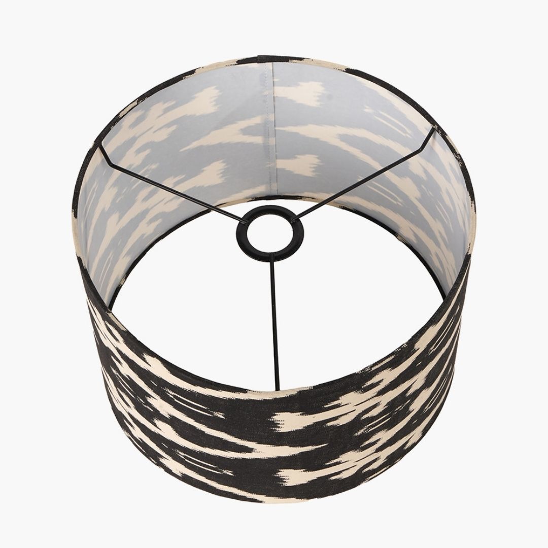 Lars 35cm Black Ikat Drum Shade