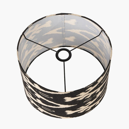 Lars 35cm Black Ikat Drum Shade