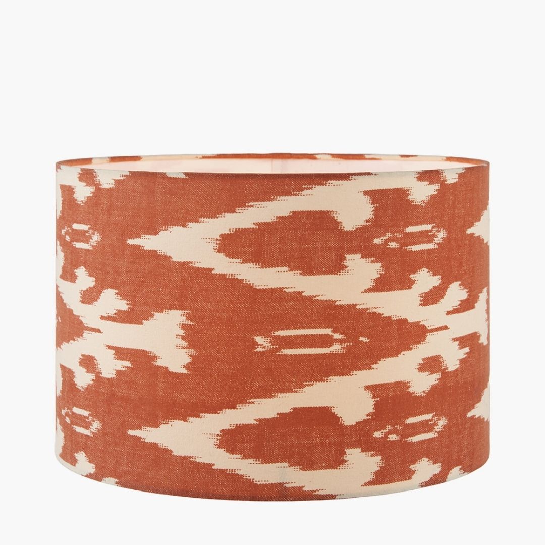 Lars 30cm Cinnamon Ikat Drum Shade