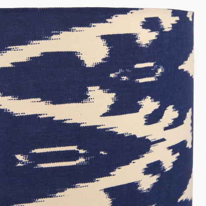 Lars 40cm Blue Ikat Drum Shade