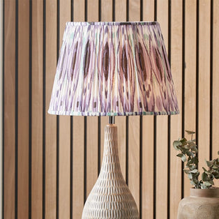 Izara 30cm Lilac Ikat Pleated Tapered Shade