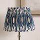 Izara 40cm Blue Ikat Pleated Tapered Shade