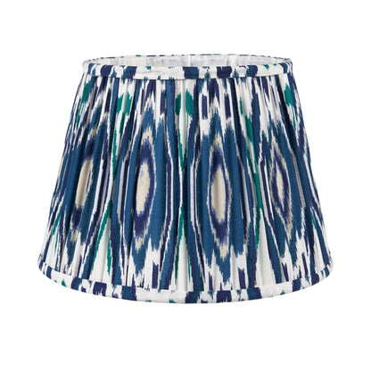 Izara 40cm Blue Ikat Pleated Tapered Shade