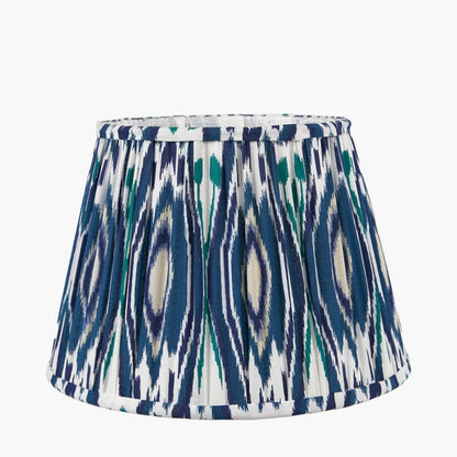 Izara 40cm Blue Ikat Pleated Tapered Shade