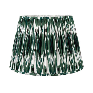 Izara 30cm Green Ikat Pleated Tapered Shade