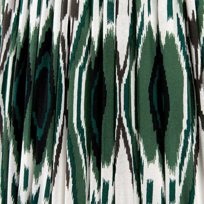 Izara 45cm Green Ikat Pleated Tapered Shade