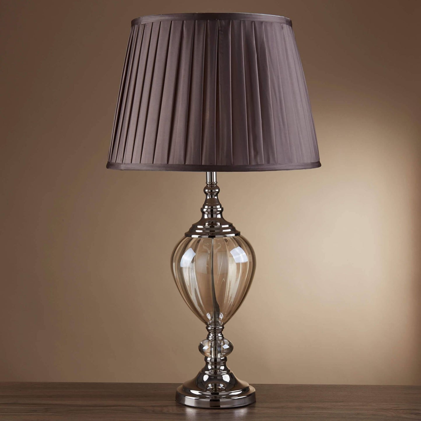 Greyson 68cm Amber Glass Table Lamp