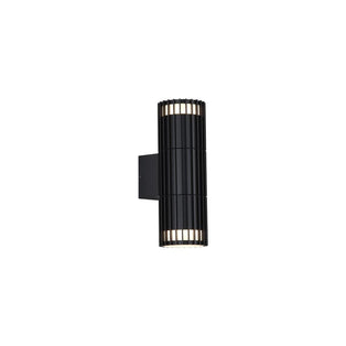Detroit 2-Light Black Outdoor Wall Light