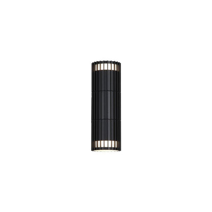 Detroit 2-Light Black Outdoor Wall Light