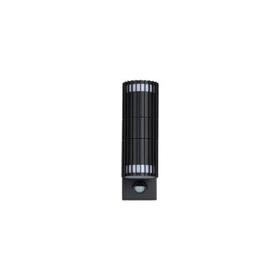 Detroit 2-Light Black PIR Outdoor Wall Light