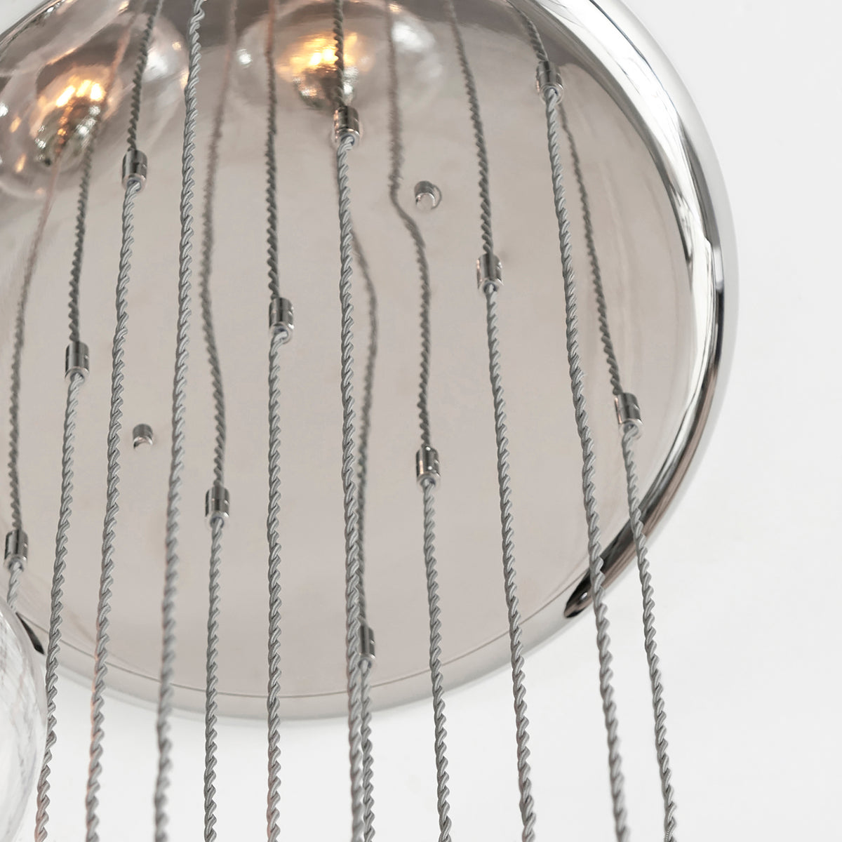 Stourton 13 Light Nickel & Clear Glass Cascade Pendant Light