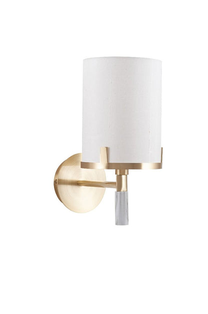 Midland 1 Light Gold and Marble Wall Light