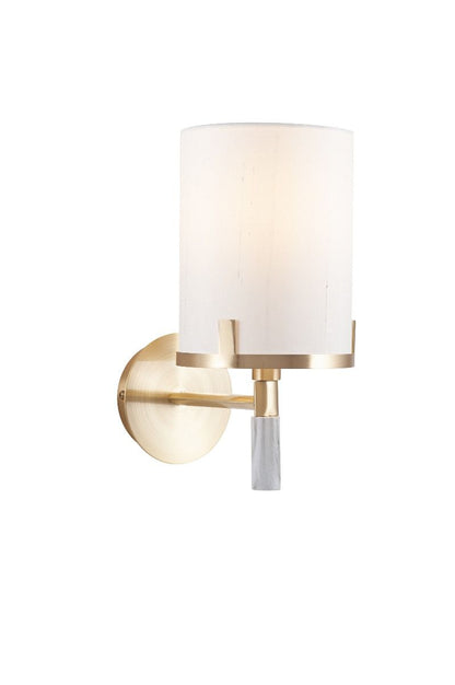 Midland 1 Light Gold and Marble Wall Light
