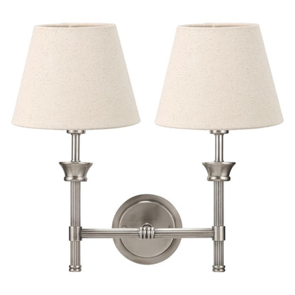 Salvatore 2-Light Antique Silver Wall Light