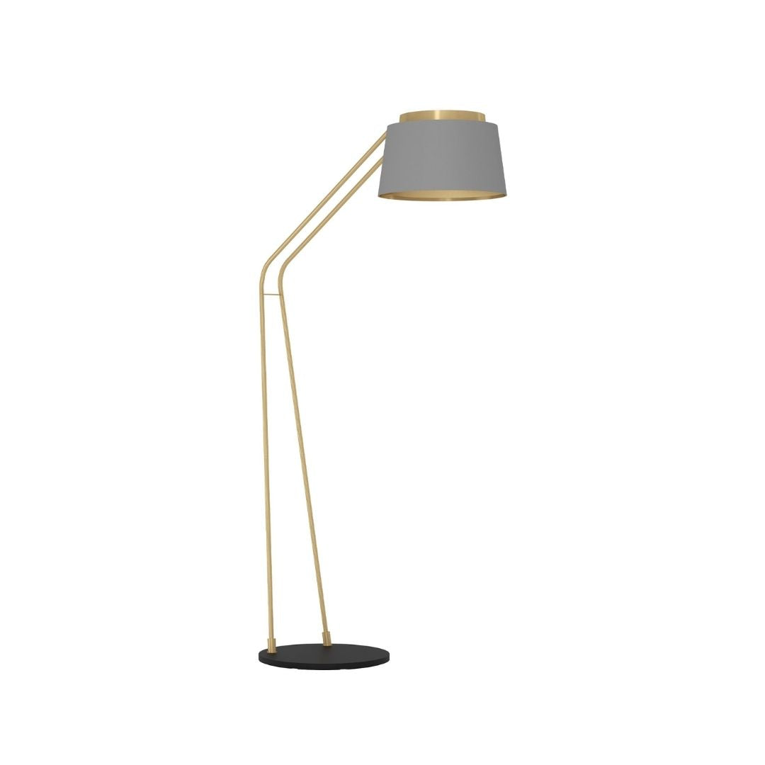 Almerimar Gold & Grey Arc Floor Lamp
