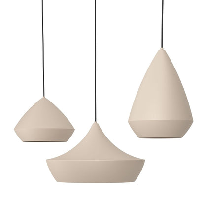 Torremolinos 3 Light Sand & Black Pendant Ceiling Light