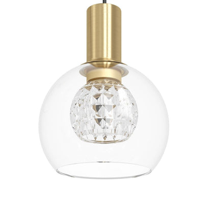 Terque 6 Light Gold & Black LED Multi Drop Pendant