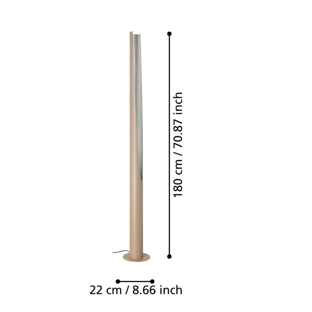 Prebone Sand & Silver Floor Lamp