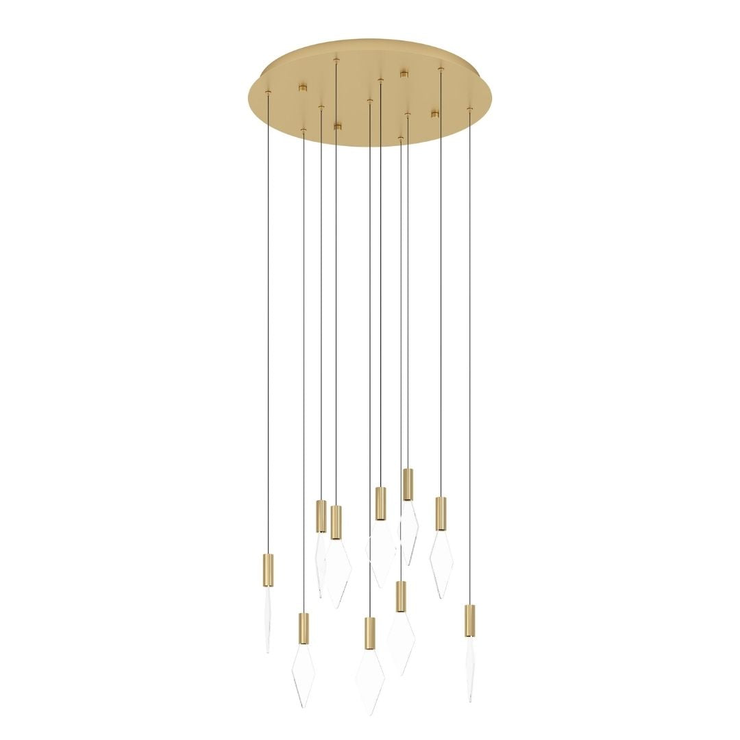 Mirador 10 Light Gold LED Pendant Ceiling Light