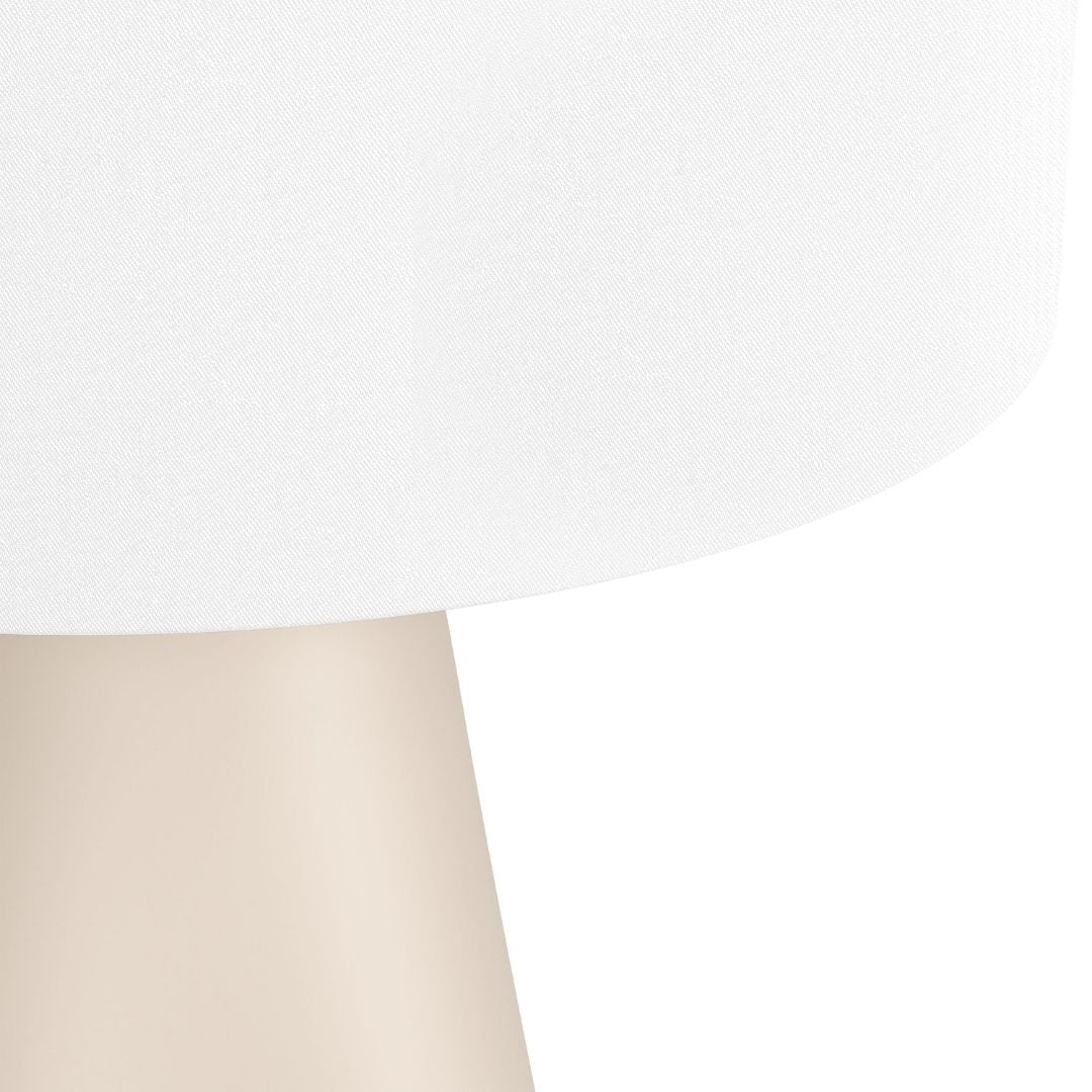 Tolleric Sand Ceramic Table Lamp with White Shade