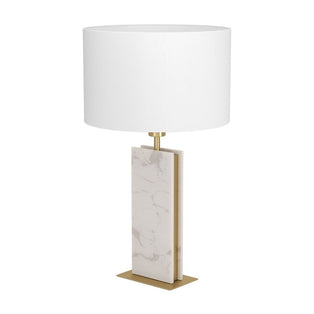 Belesar White Stone & Gold Table Lamp