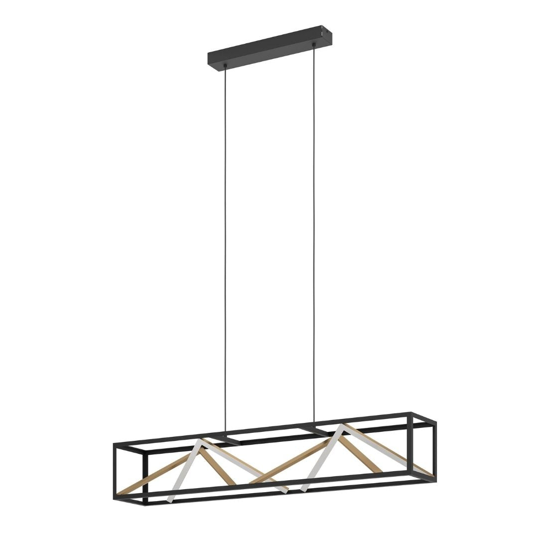 Penela Black & Gold LED Bar Pendant Light
