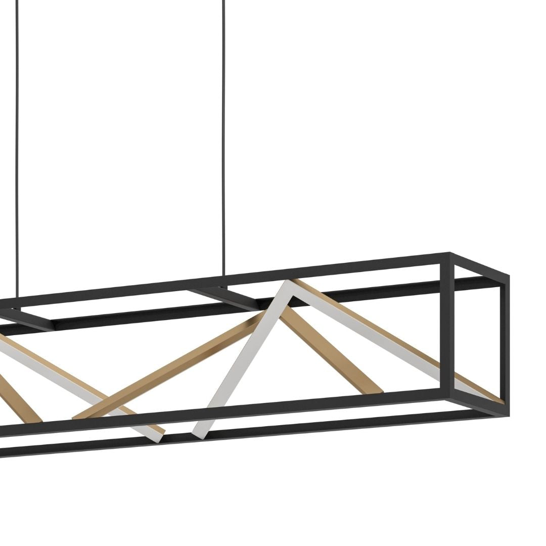 Penela Black & Gold LED Bar Pendant Light