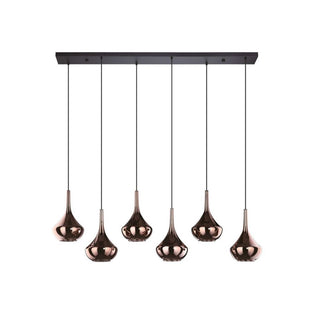 Almoster 6 Light Copper Ceiling Pendant Bar