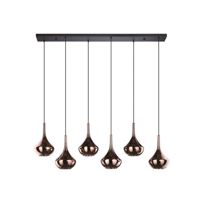 Almoster 6 Light Copper Ceiling Pendant Bar