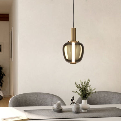 Fruitera Brushed Brass LED Pendant Ceiling Light