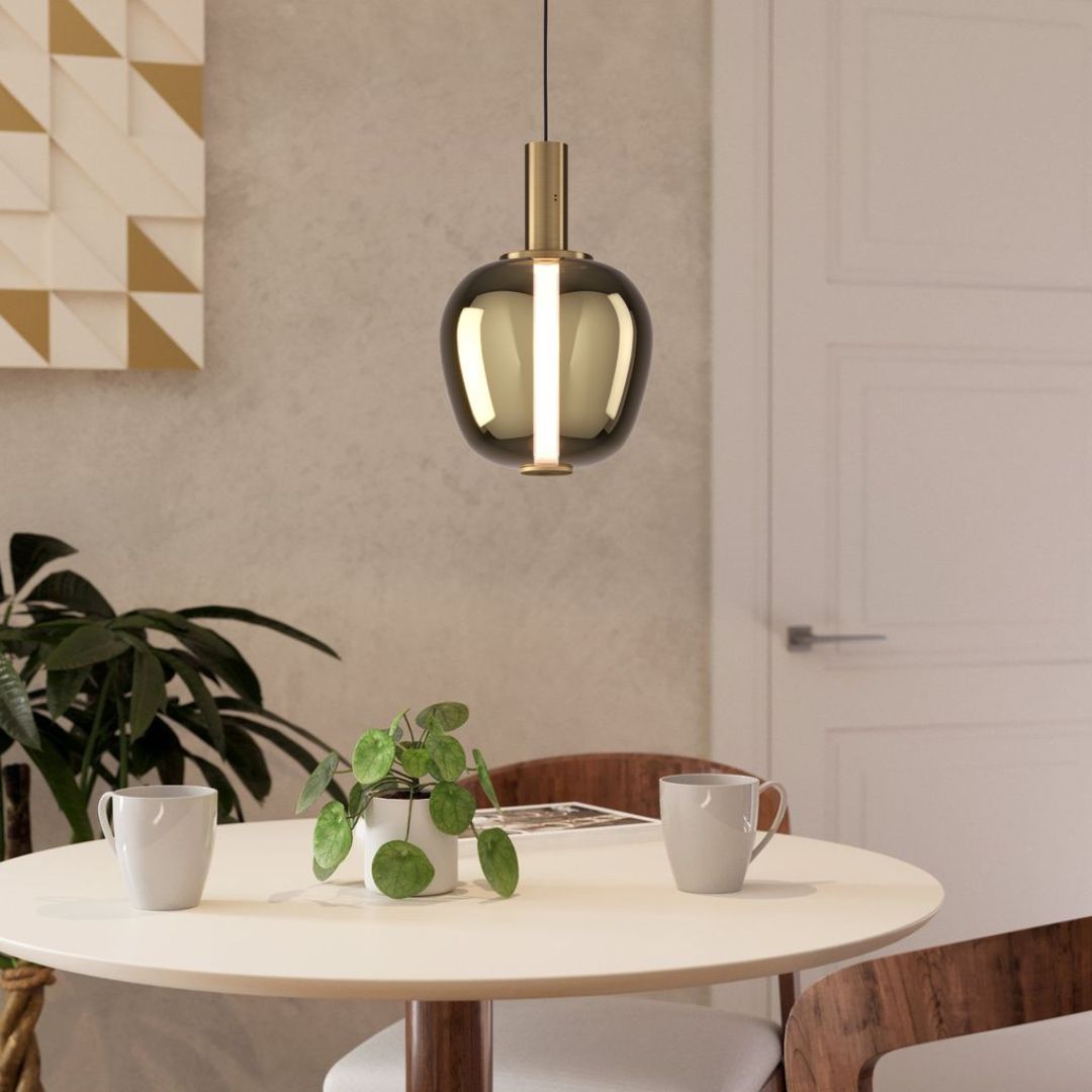 Fruitera Large Brushed Brass LED Pendant Ceiling Light