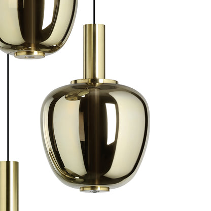 Fruitera 3-Light Gold LED Ceiling Pendant
