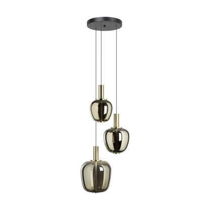Fruitera 3-Light Gold LED Ceiling Pendant