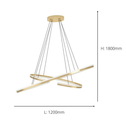 Bogado LED Gold Pendant Ceiling Light