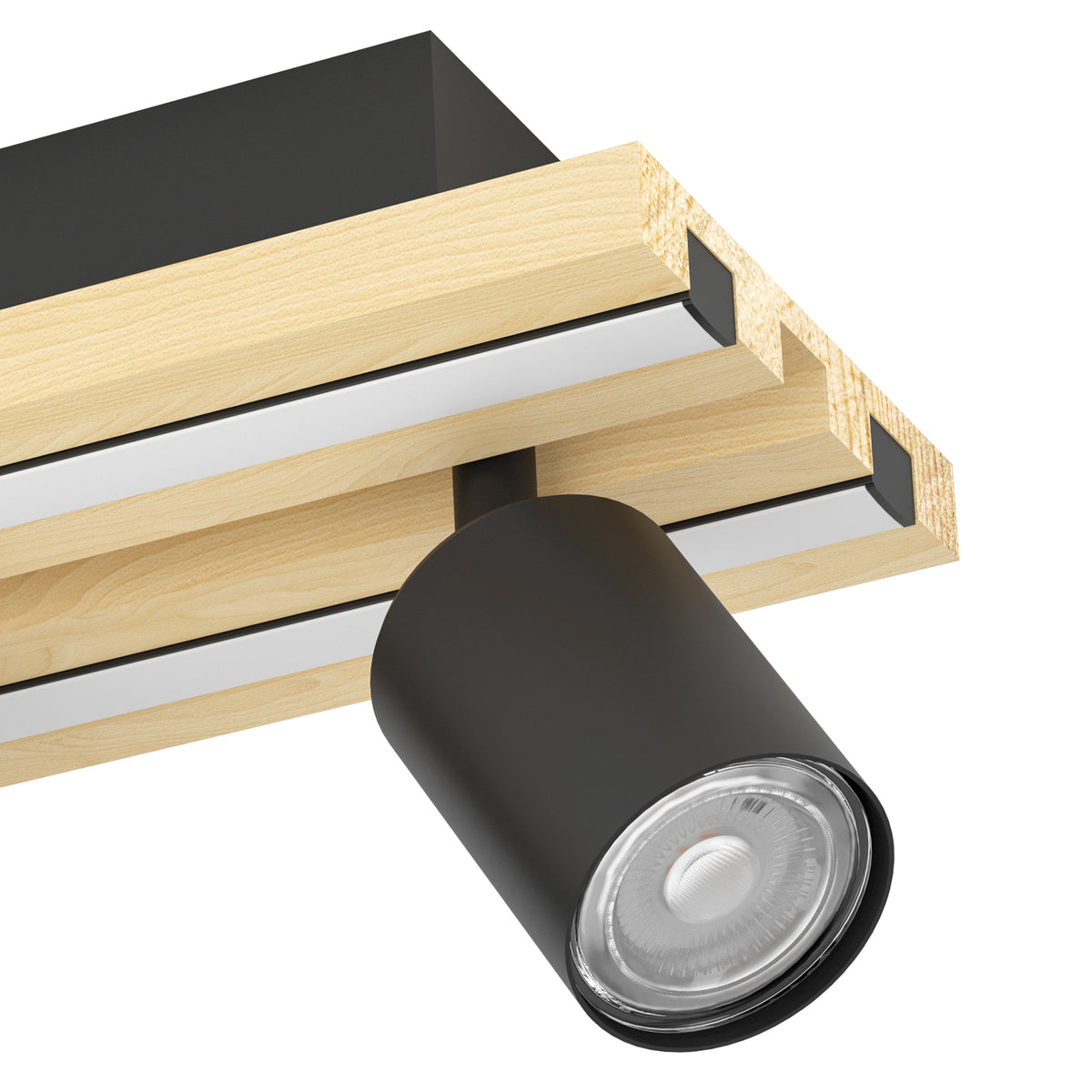 Gesteira 3-Light Black LED Semi-Flush Ceiling Light