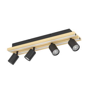 Gesteira 4-Light Black LED Semi-Flush Ceiling Light