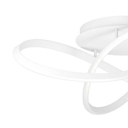 Riaza White LED Flush Ceiling Light