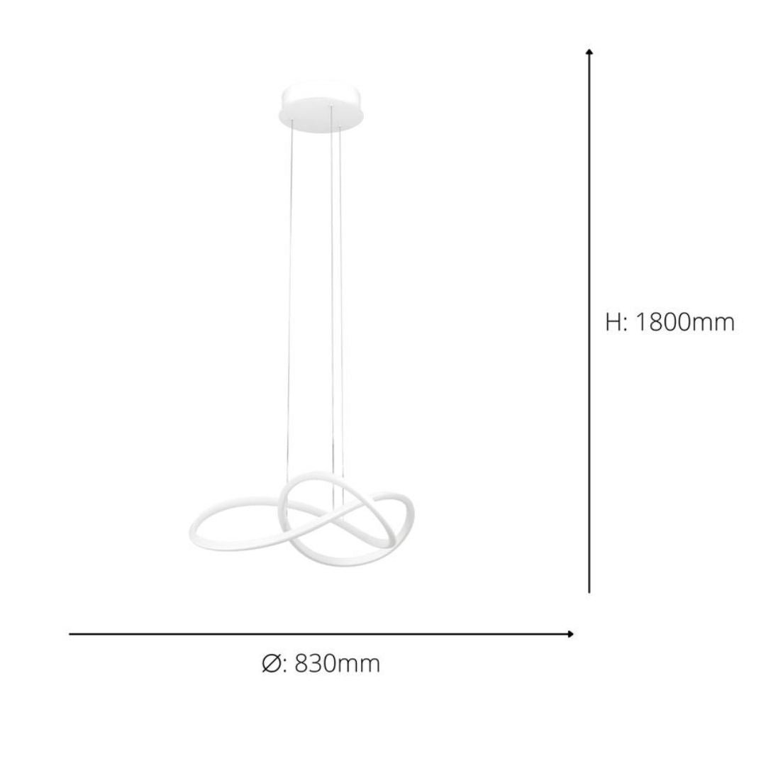 Riaza White LED Pendant Ceiling Light