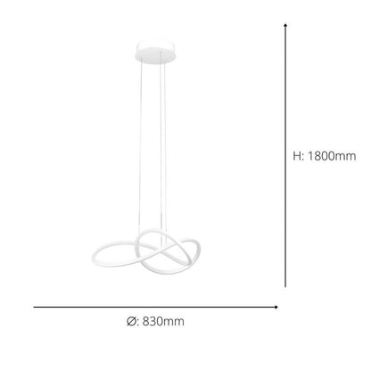 Riaza White LED Pendant Ceiling Light