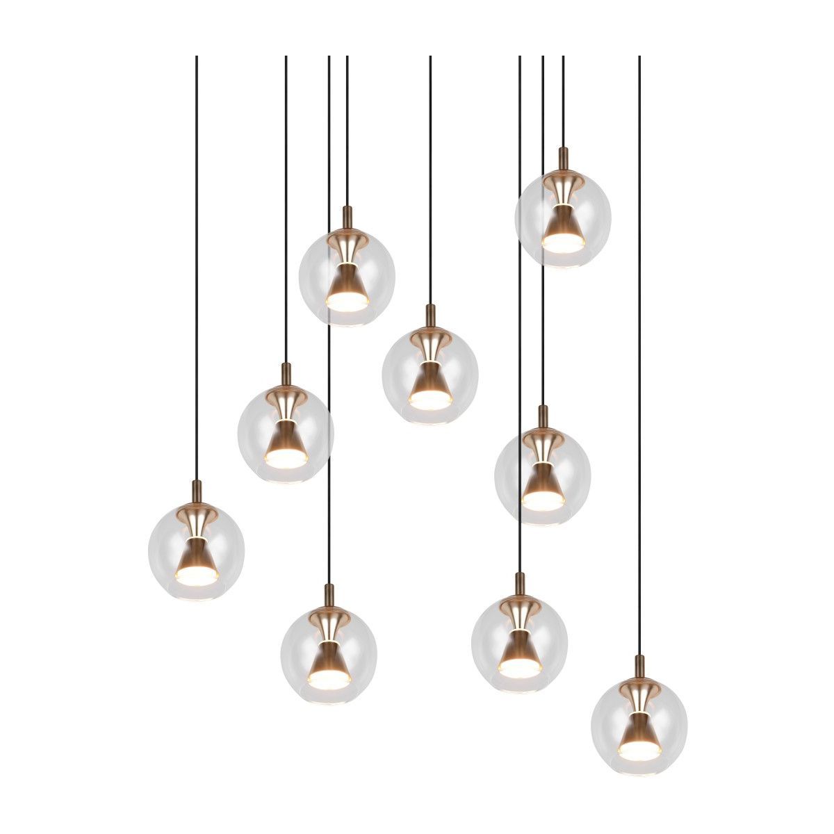 Solenne Black Multi-Light Chandelier