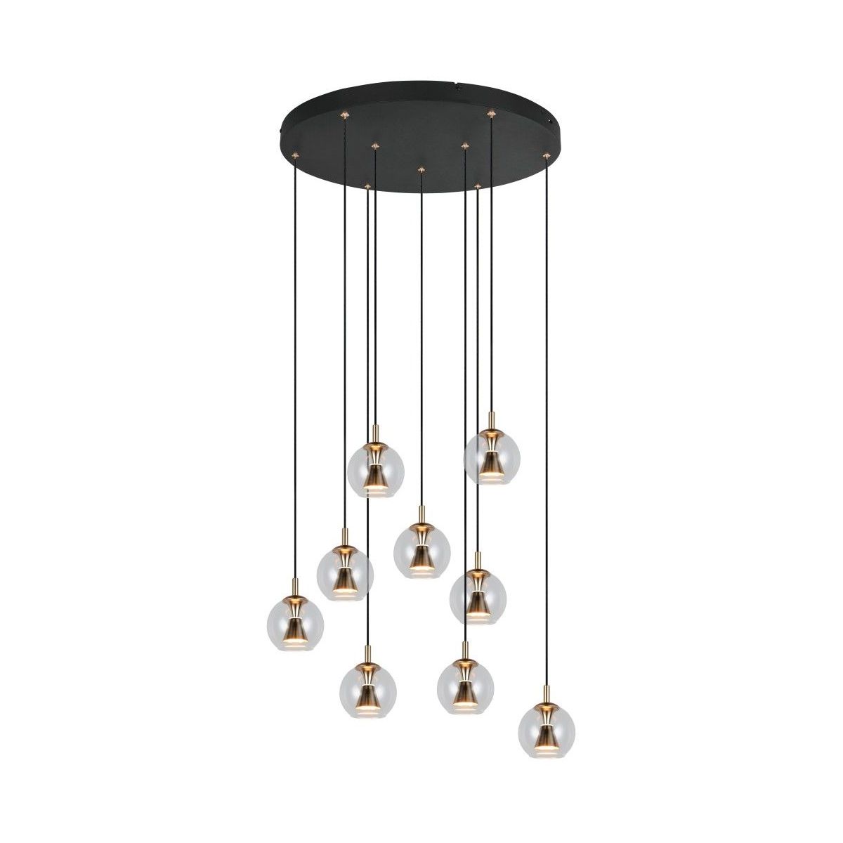 Solenne Black Multi-Light Chandelier