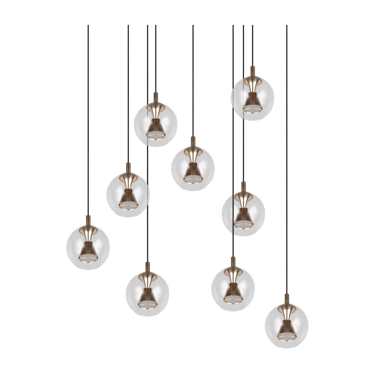 Solenne Black Multi-Light Chandelier