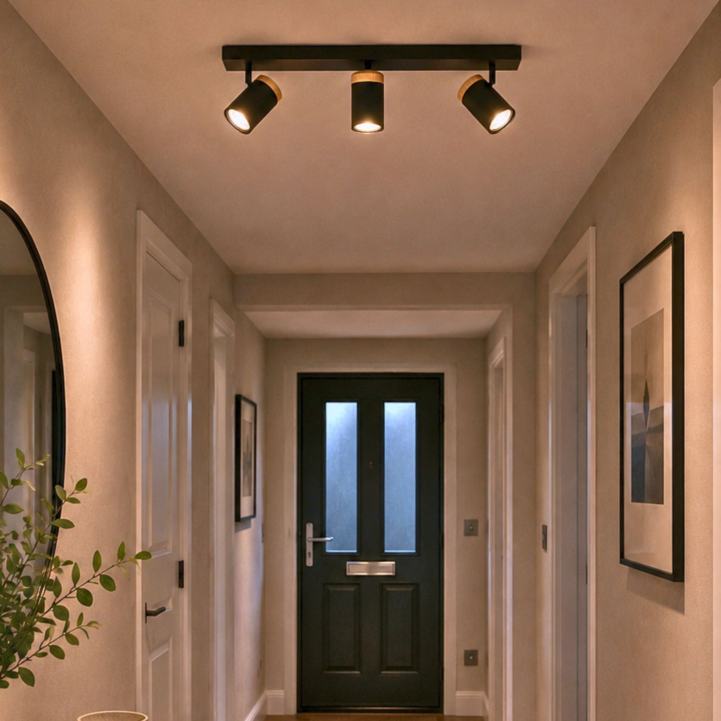 Cartagena 3-Light Black LED Spotlight Bar