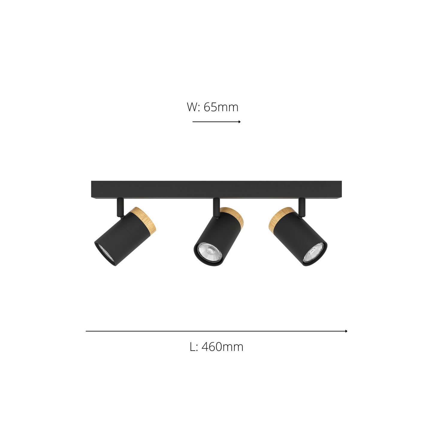 Cartagena 3-Light Black LED Spotlight Bar