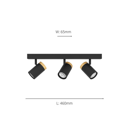 Cartagena 3-Light Black LED Spotlight Bar