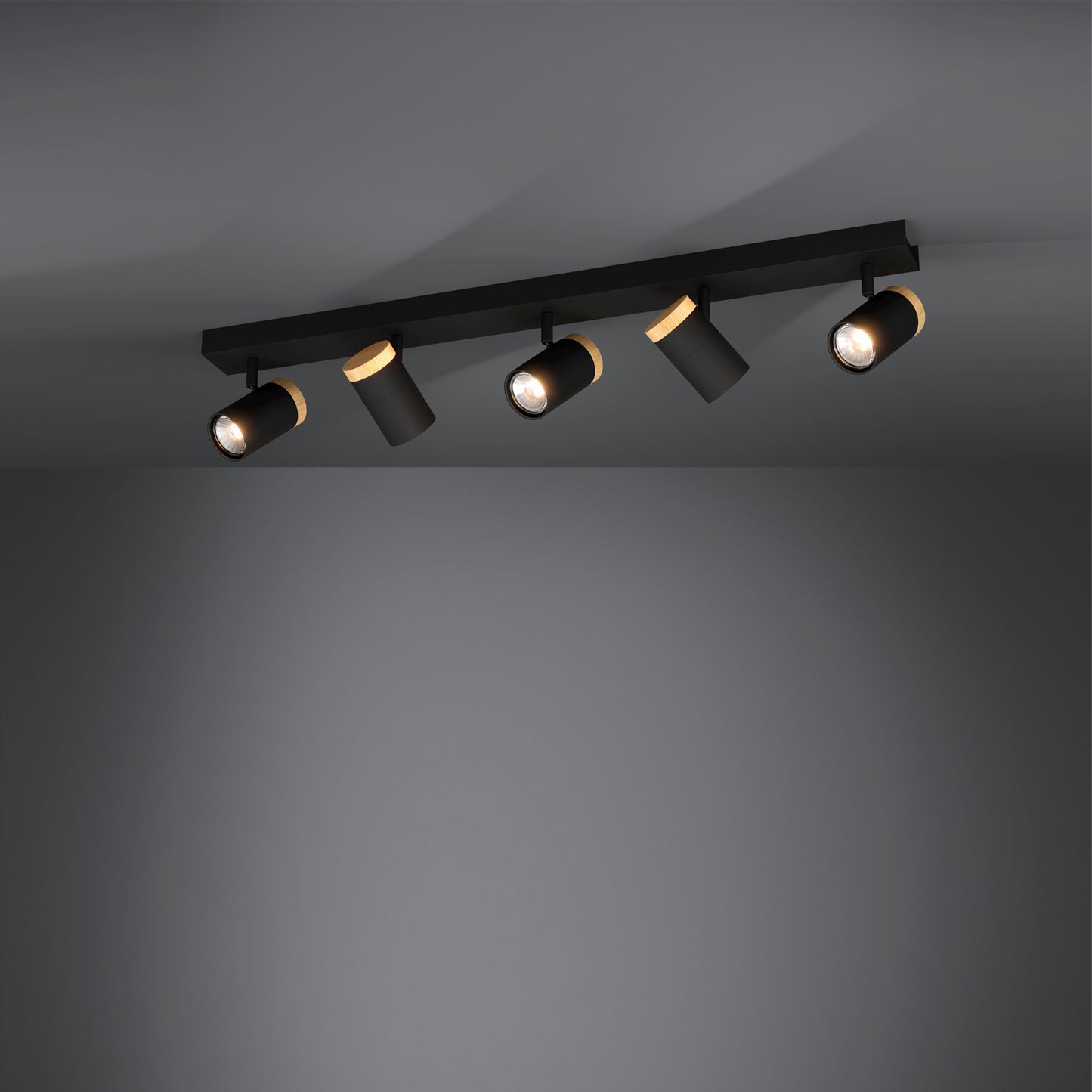 Cartagena 5-Light Black LED Spotlight Bar