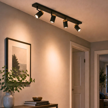 Cartagena 5-Light Black LED Spotlight Bar